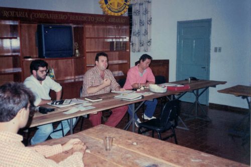 1° Reunião da SEAAS em 04/1997, no salão do Rotary Club de Socorro