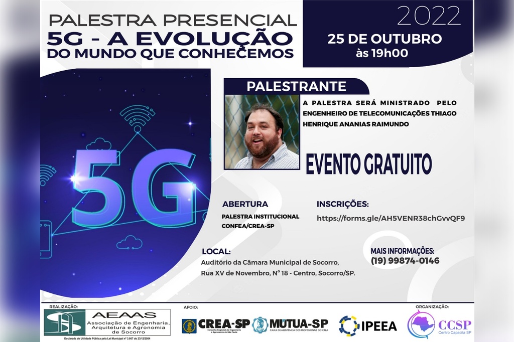 Palestra “5G – A EVOLUÇÃO DO MUNDO QUE CONHECEMOS”