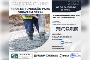 Palestra “Tipos de Fundação para Obras em Geral”