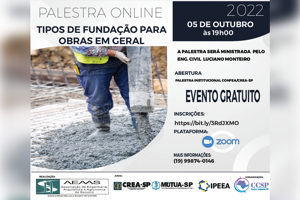 Palestra “Tipos de Fundação para Obras em Geral”