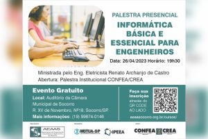 Palestra Presencial “INFORMÁTICA BÁSICA E ESSENCIAL PARA ENGENHEIROS”